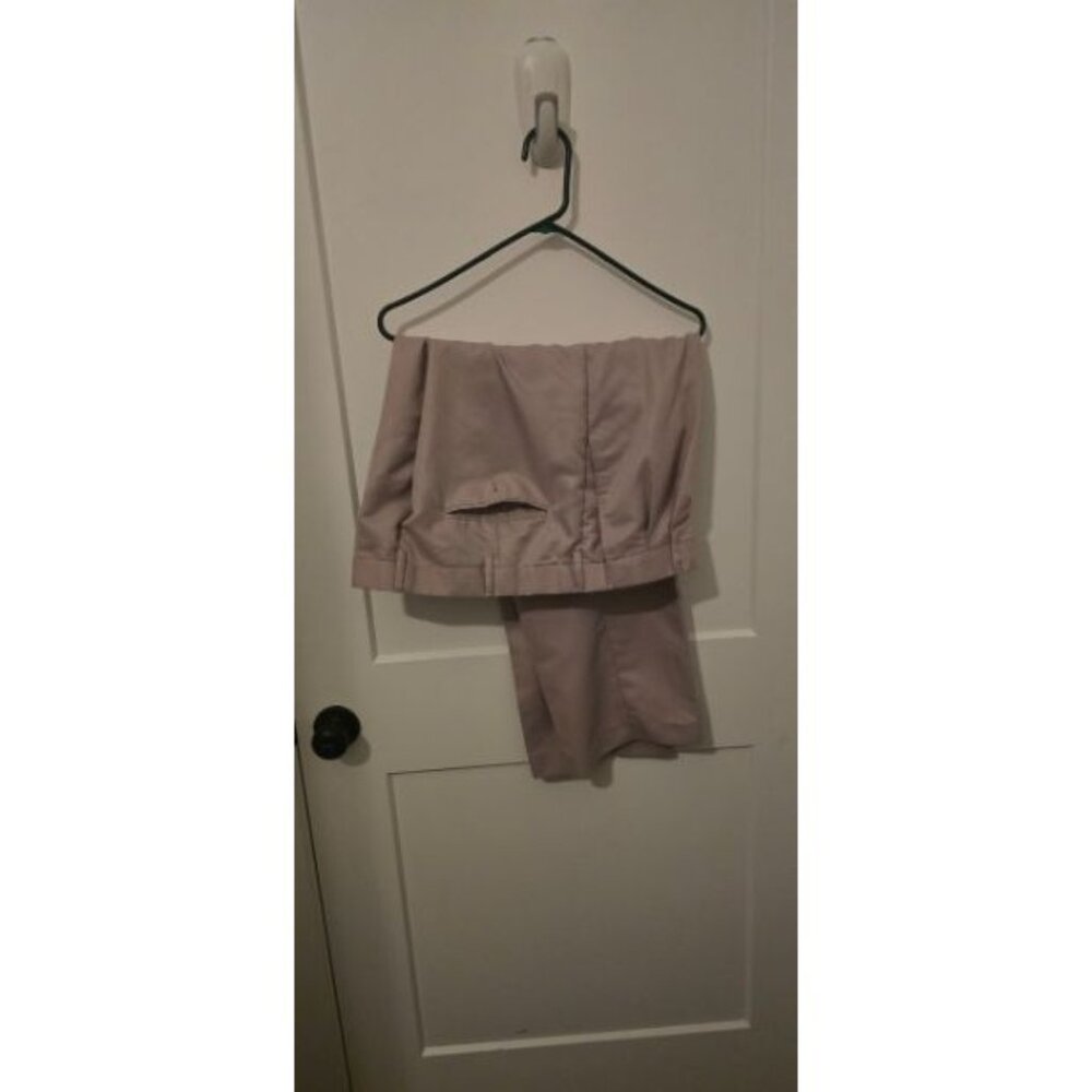 Perry Ellis Portfolio Dress Pants  100% Polyester Khaki  Color 36x30